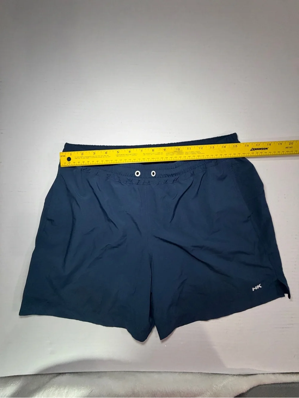 Humankind HK Men’s Large Blue Swim Trunks Stretch 6” Swim Shorts missing drawstr